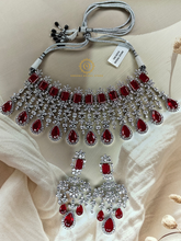 Ruby Lab Grown Diamond Necklace Set RNK40140440