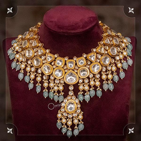 Kundan Necklace with Earing Set - My Store